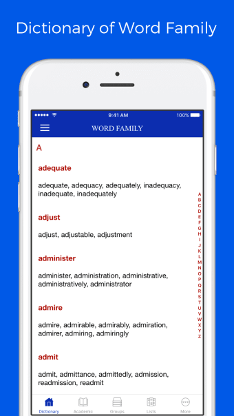 Dictionary of Word Family