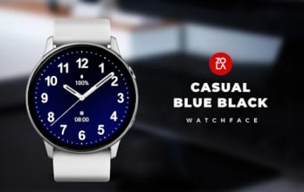 Casual Blue Black Watch Face