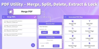 PDF Utility – Merge, Split, Delete, Extract & Lock