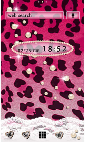 Cute Theme Pink Leopard Pearl