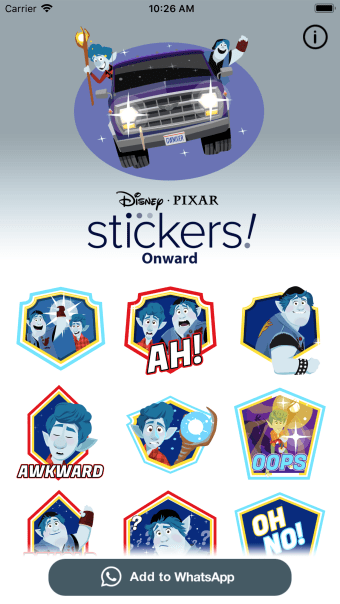 Pixar Stickers: Onward