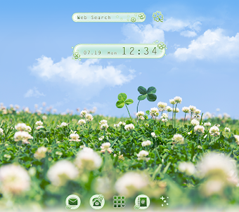 Cute Wallpaper Blue Sky  Clovers Theme