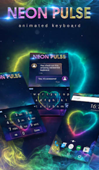 Neon Pulse Animated Keyboard