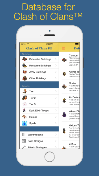 Database for Clash of Clans unofficial