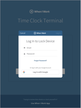 Time Clock Terminal