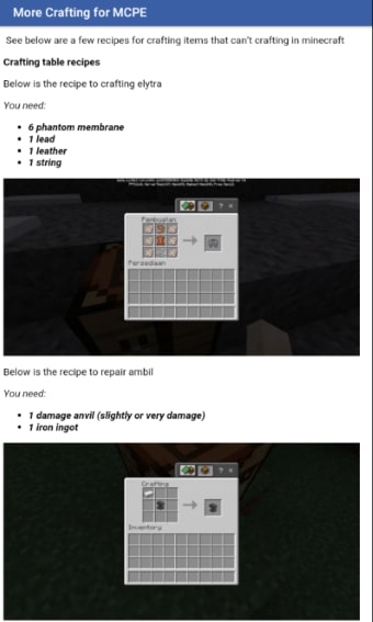 More Crafting Addon for Minecraft PE