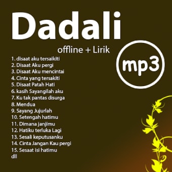 DADALI Lengkap Lagu Offline Disertai Lirik