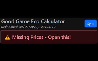 Good Game Eco Calculator