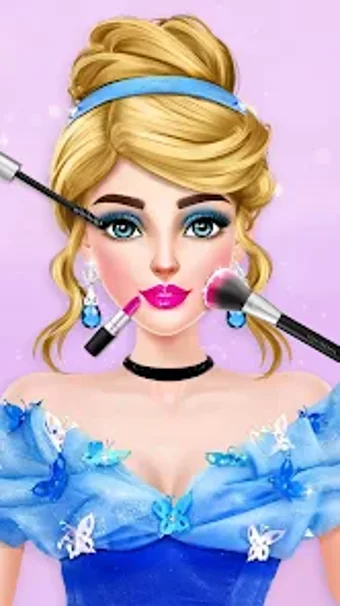 open lace back dress Princess Makeover Beauty Salon : Royal Girl Princess Makeup Game main image 1