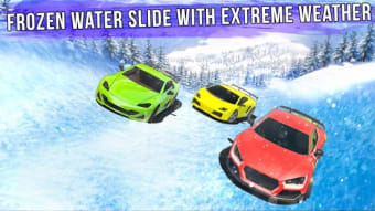Frozen Water Slide Car Race