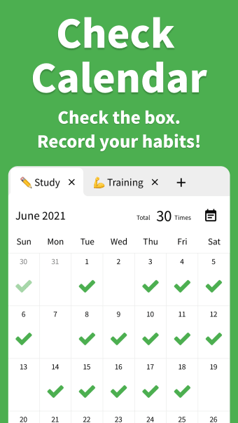 Check Calendar - Habit Making