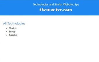 Technologies and Similar Websites Spy