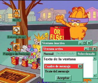 Garfield Does Halloween Desktop Theme