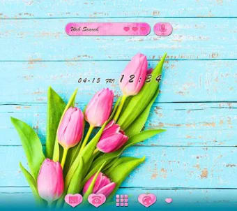 Flower Wallpaper Pink Tulips