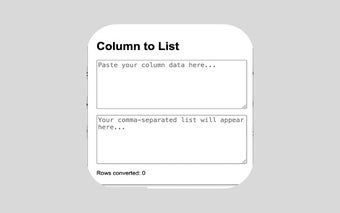 Column to Comma-Separated List