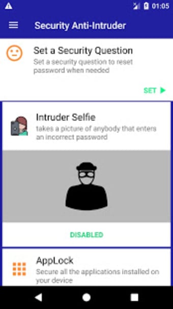 Security Anti Intruder  app lock  alarm