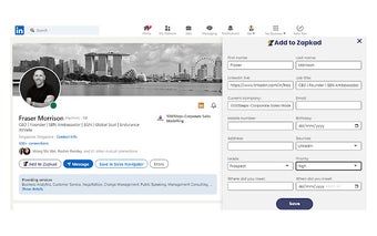LinkedIn add to Zapkad