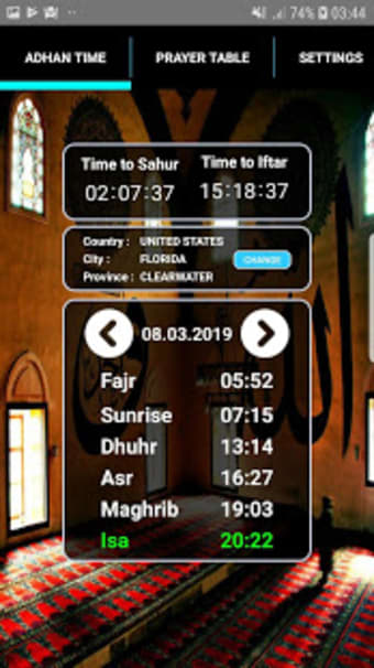 Ramadan Muslim Prayer Times - Sahur Iftar