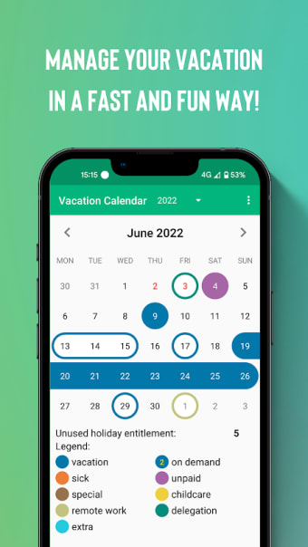 Vacation Calendar - manage your leave