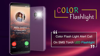 Color Flashlight  Torch LED Flash On Call  SMS