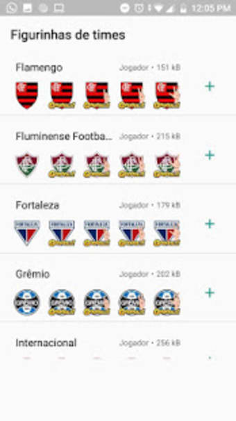 Figurinhas de times de futebol para WhatsApp