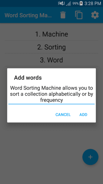 Word Sorting Machine