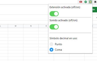 Símbolo decimal Hojas de Cálculo