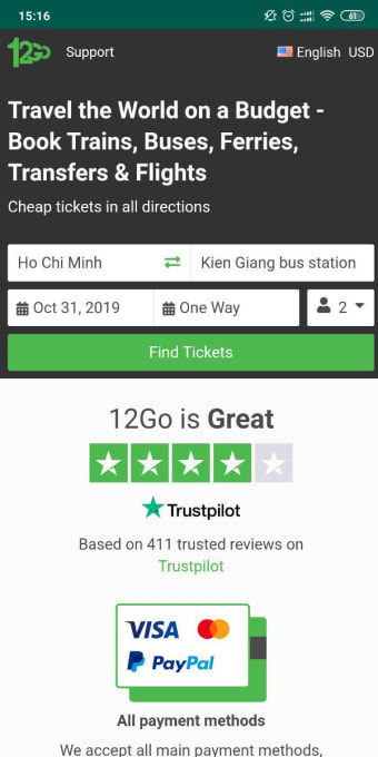 12Go: Book Train Bus Ferry  Flight Tickets