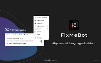 FixMeBot - AI Writing Assistant and Language Tool