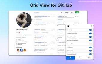 Grid View for GitHub