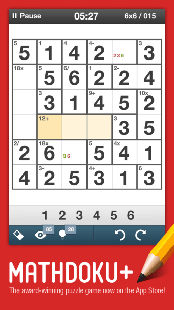 Mathdoku Sudoku Style Math  Logic Puzzle Game