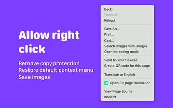 Allow Copy & Enable Right Click for Google Chrome - Extension Download
