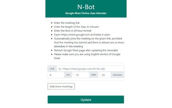 N-bot - Google Meet Online class Attender