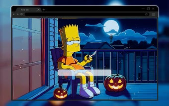 Bart Halloween Chill Smoke Live Wallpaper