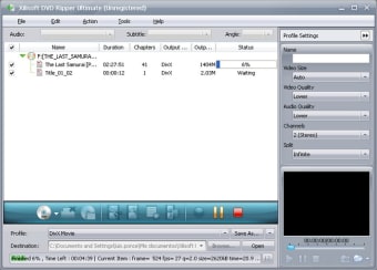 Xilisoft DVD video ripper