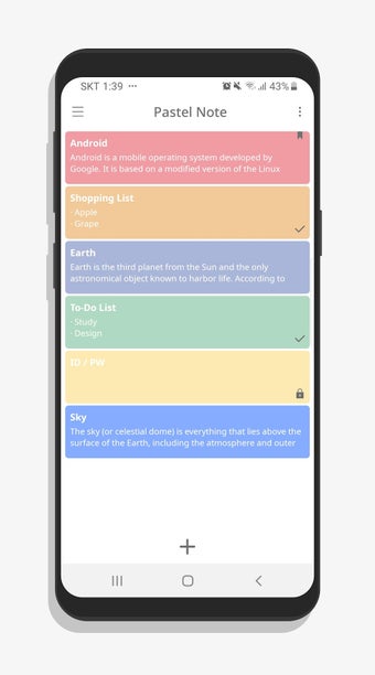 PastelNote - Notepad Notes