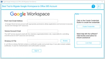 Google Workspace to Office 365 Migration Tool