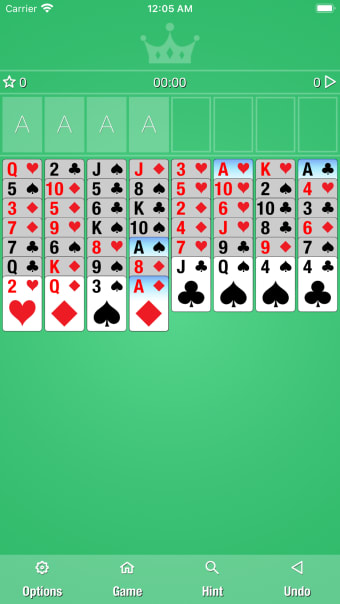 Simple Freecell Solitaire