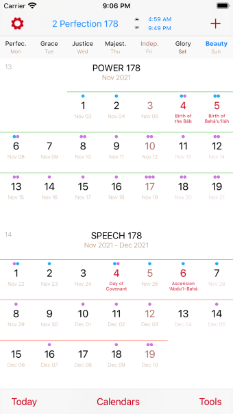 Baháí Calendar