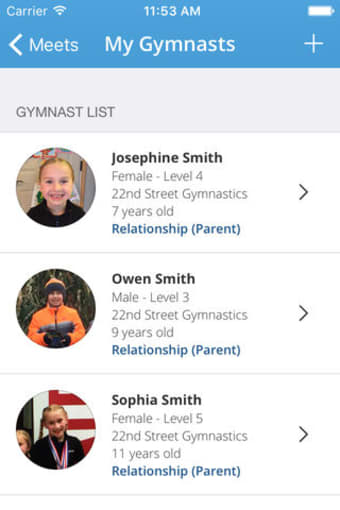 Kip - Gymnastics Meet Tracker