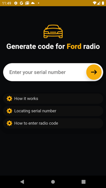 Ford radio code generator
