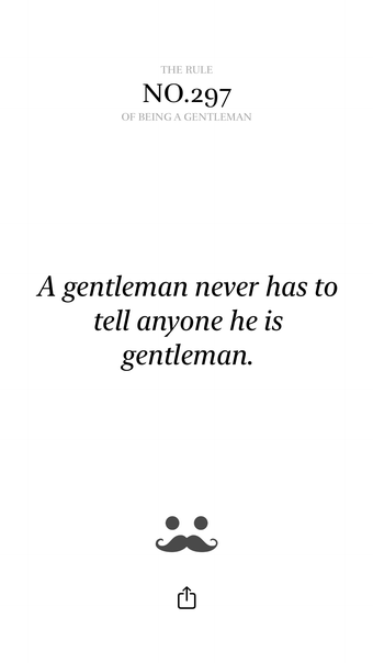 The Rules of Being a Gentleman