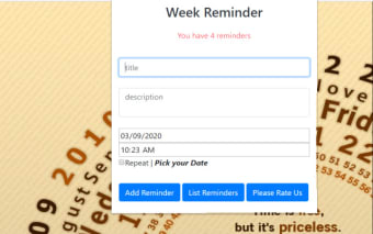 Weekly Reminders - for Google Chrome™