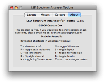 LED Spectrum Analyzer plug-in pour iTunes