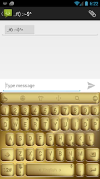 Keyboard Theme Solid Gold