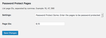 Password Protect Pages