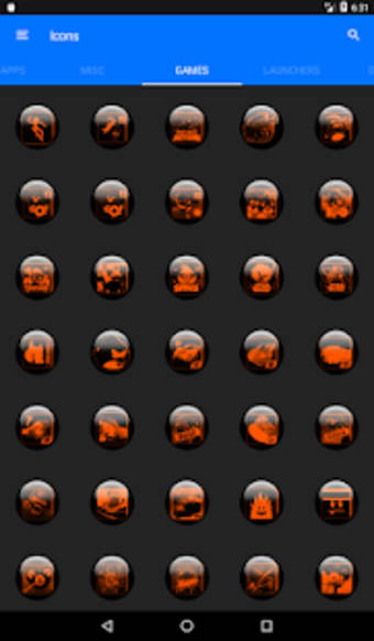 Orange Glass Orb Icon Pack Free