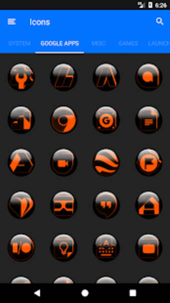 Orange Glass Orb Icon Pack Free