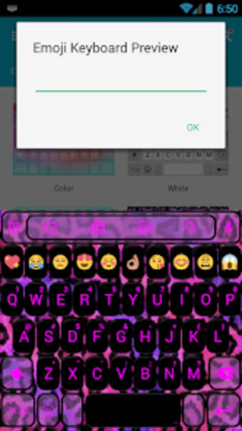 Emoji Keyboard LeopardNeonPink