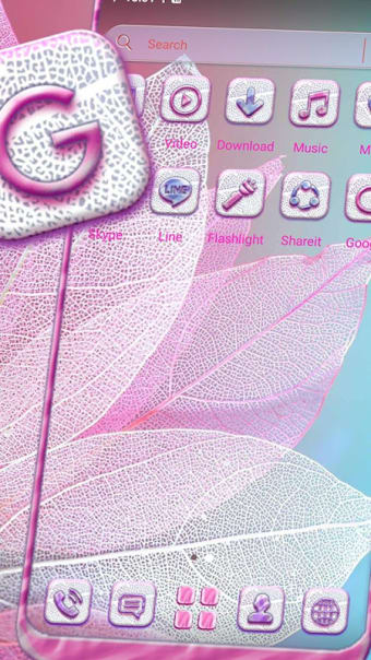 Pink Leaf Theme
